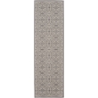 Nourison Jubilant 7' Runner Gray Fabric Farmhouse Area Rug (7' Runner)