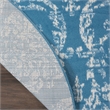 Nourison Jubilant 5' x Round Blue Fabric Vintage Area Rug (5' Round)