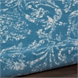 Nourison Jubilant 5' x Round Blue Fabric Vintage Area Rug (5' Round)