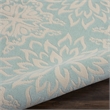 Nourison Jubilant 8' x 10' Aqua Fabric Farmhouse Area Rug (8' x 10')