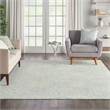 Nourison Jubilant 8' x 10' Aqua Fabric Farmhouse Area Rug (8' x 10')