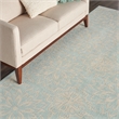 Nourison Jubilant 8' x 10' Aqua Fabric Farmhouse Area Rug (8' x 10')