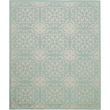 Nourison Jubilant 8' x 10' Aqua Fabric Farmhouse Area Rug (8' x 10')