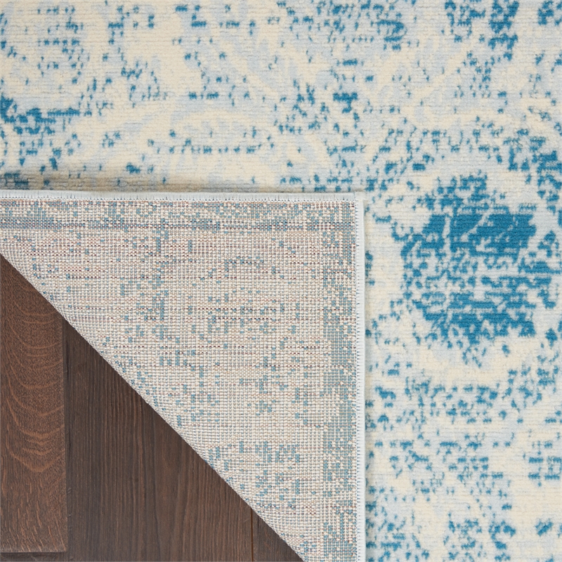 Nourison Jubilant 4' x 6' Blue Vintage Indoor Rug Polypropylene