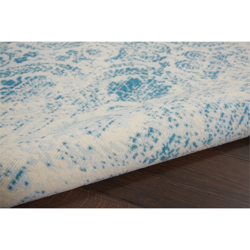Nourison Jubilant 4' x 6' Blue Vintage Indoor Rug Polypropylene