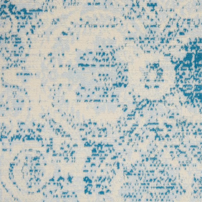 Nourison Jubilant 4' x 6' Blue Vintage Indoor Rug Polypropylene