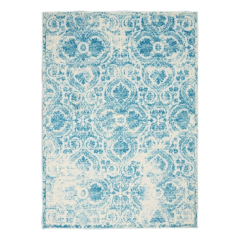 Nourison Jubilant 4' x 6' Blue Vintage Indoor Rug Polypropylene