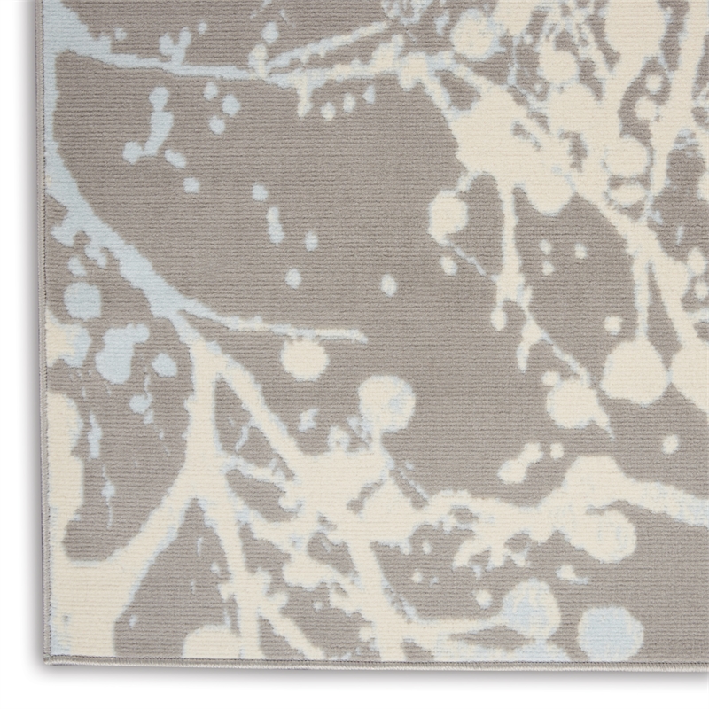 Nourison Jubilant 4' x 6' Grey Modern Indoor Rug