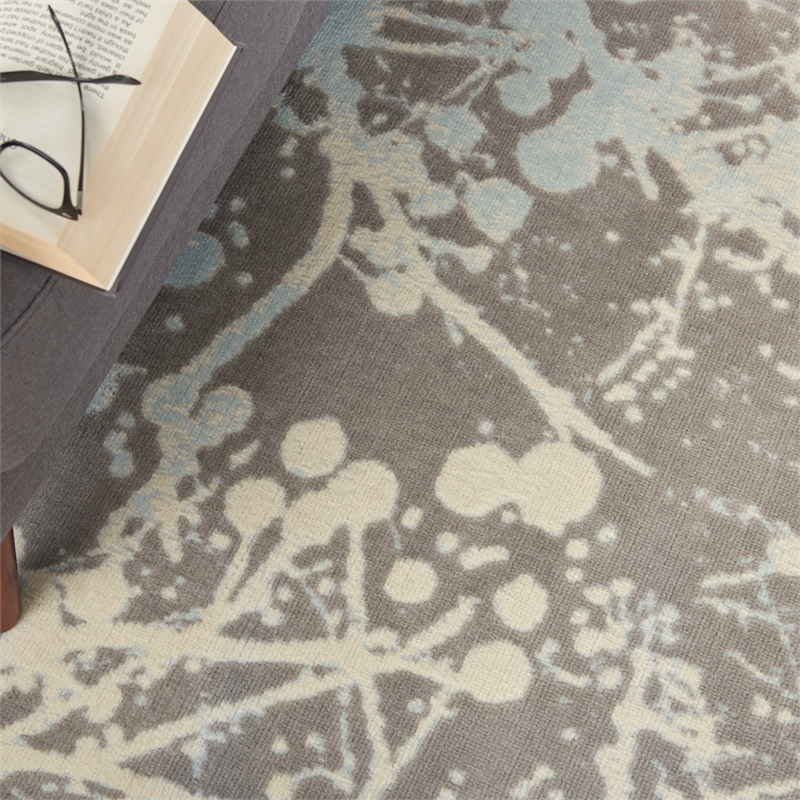 Nourison Jubilant 4' x 6' Grey Modern Indoor Rug