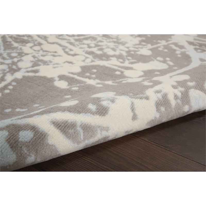 Nourison Jubilant 4' x 6' Grey Modern Indoor Rug