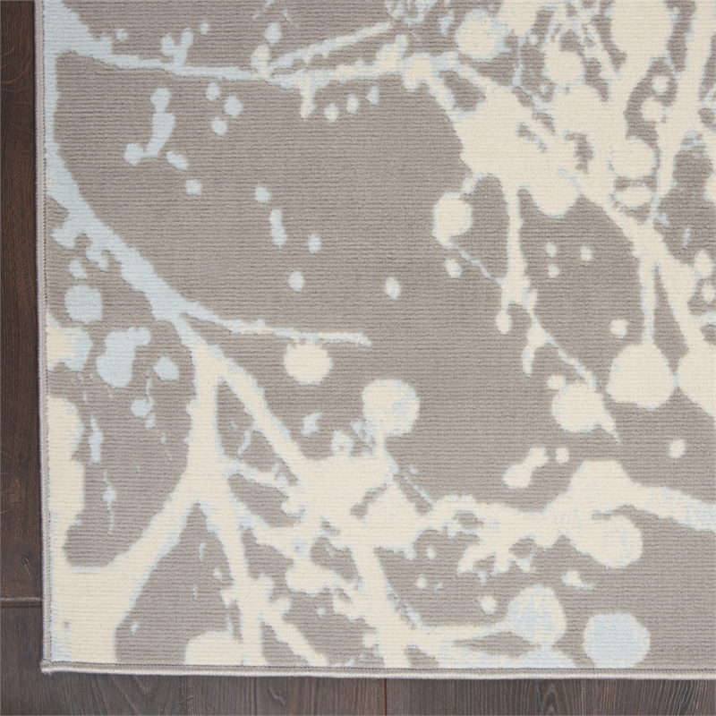 Nourison Jubilant 4' x 6' Grey Modern Indoor Rug