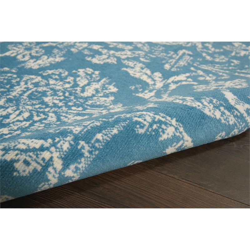 Nourison Jubilant 6' x 9' Blue Fabric Vintage Area Rug (6' x 9')