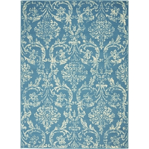 Nourison Jubilant 6' x 9' Blue Fabric Vintage Area Rug (6' x 9')