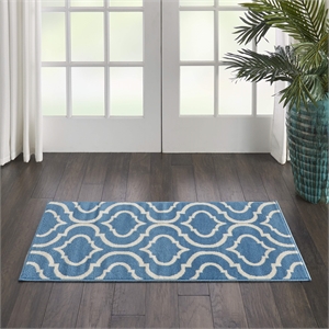 Nourison Jubilant 2' x 4' Blue Contemporary Indoor Rug