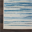 Nourison Jubilant 2' x 4' Blue Modern Fabric Indoor Area Rug