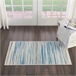 Nourison Jubilant 2' x 4' Blue Modern Fabric Indoor Area Rug