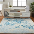 Nourison Jubilant 4' x 6' Ivory/Blue Modern Indoor Rug