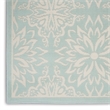 Nourison Jubilant 4' x 6' Aqua Fabric Farmhouse Area Rug (4' x 6')