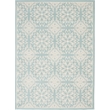 Nourison Jubilant 4' x 6' Aqua Fabric Farmhouse Area Rug (4' x 6')
