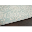 Nourison Jubilant 4' x 6' Aqua Fabric Farmhouse Area Rug (4' x 6')