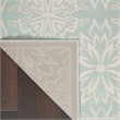 Nourison Jubilant 4' x 6' Aqua Fabric Farmhouse Area Rug (4' x 6')