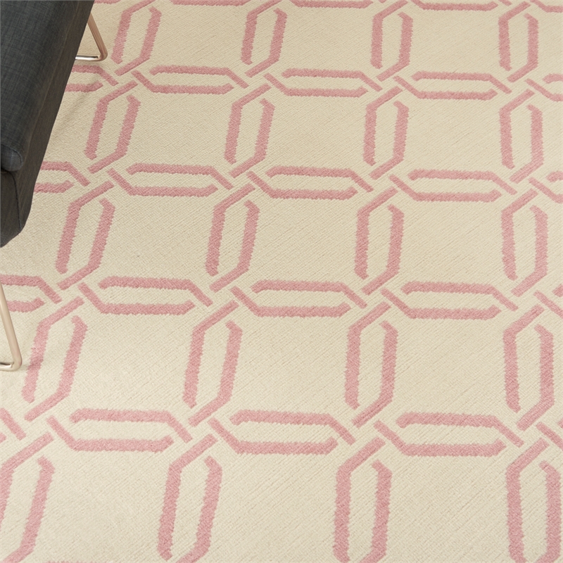 Nourison Jubilant 4' x 6' Ivory/Pink Contemporary Indoor Rug