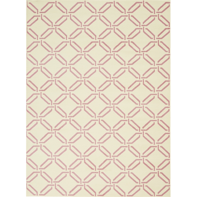 Nourison Jubilant 4' x 6' Ivory/Pink Contemporary Indoor Rug