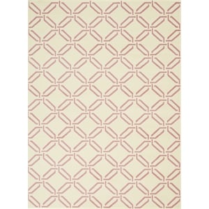 Nourison Jubilant 4' x 6' Ivory/Pink Contemporary Indoor Rug