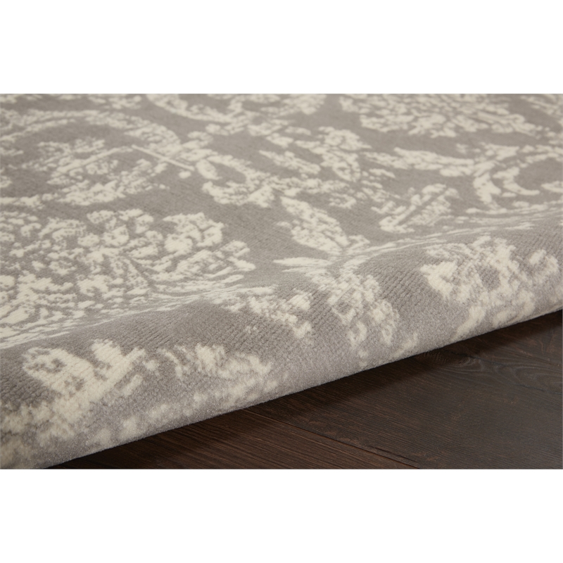 Nourison Jubilant 6' x 9' Gray Fabric Vintage Area Rug (6' x 9')