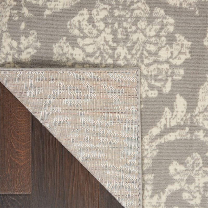 Nourison Jubilant 6' x 9' Gray Fabric Vintage Area Rug (6' x 9')