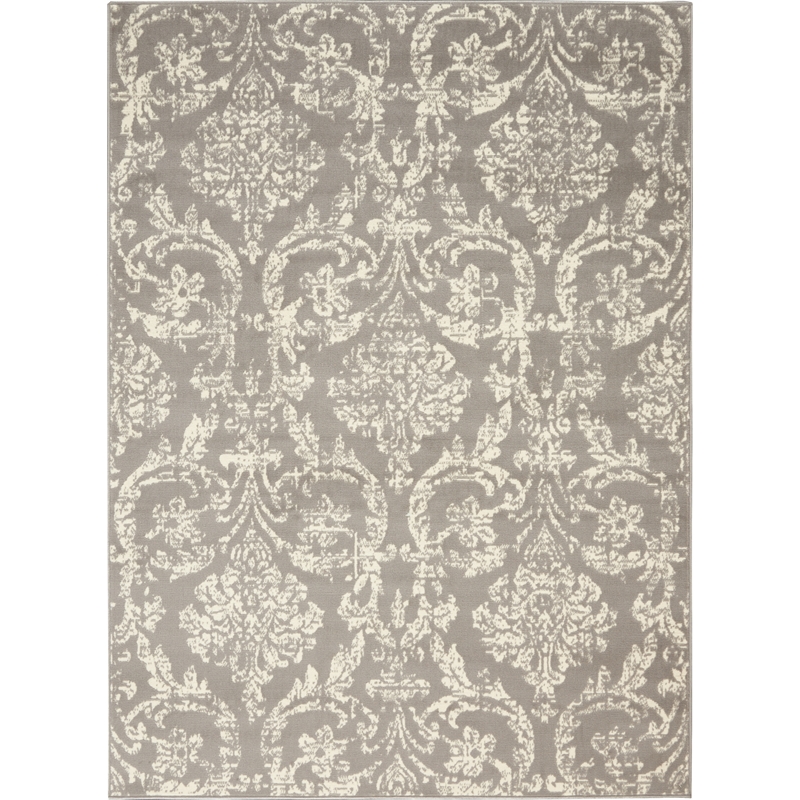 Nourison Jubilant 6' x 9' Gray Fabric Vintage Area Rug (6' x 9')