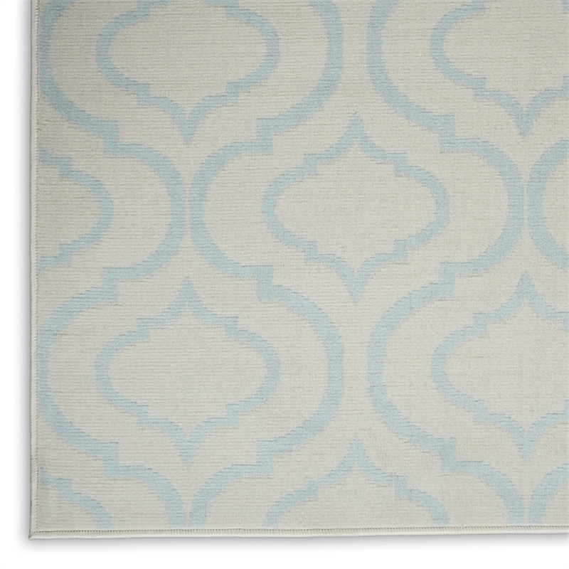Nourison Jubilant 6' x 9' Ivory/Blue Contemporary Indoor Rug