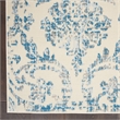 Nourison Jubilant 6' x 9' White and Blue Fabric Vintage Area Rug (6' x 9')