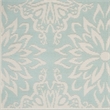 Nourison Jubilant 6' x 9' Aqua Fabric Farmhouse Area Rug (6' x 9')