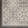 Nourison Jubilant 6' x 9' Gray Fabric Farmhouse Area Rug (6' x 9')