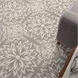 Nourison Jubilant 6' x 9' Gray Fabric Farmhouse Area Rug (6' x 9')