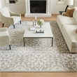 Nourison Jubilant 6' x 9' Gray Fabric Farmhouse Area Rug (6' x 9')