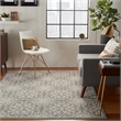 Nourison Jubilant 6' x 9' Gray Fabric Farmhouse Area Rug (6' x 9')