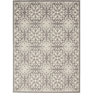 Nourison Jubilant 6' x 9' Gray Fabric Farmhouse Area Rug (6' x 9')