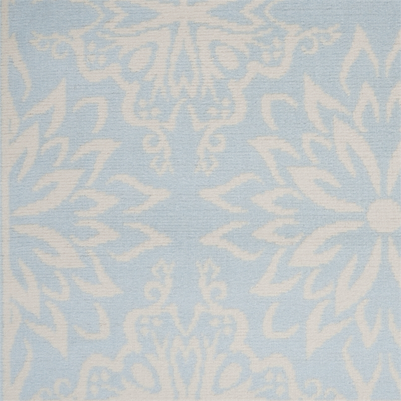 Nourison Jubilant 6' x 9' Light Blue Fabric Farmhouse Area Rug (6' x 9')