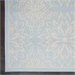 Nourison Jubilant 6' x 9' Light Blue Fabric Farmhouse Area Rug (6' x 9')