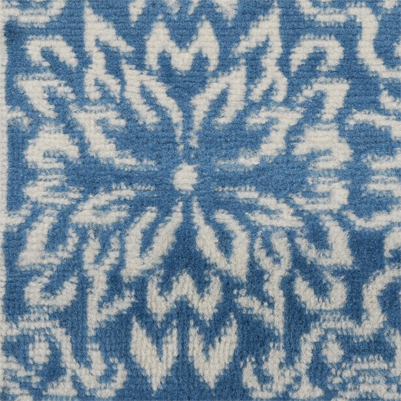 Nourison Jubilant 2' x 4' Ivory/Blue Farmhouse Indoor Rug