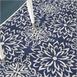 Nourison Jubilant 4' x 6' Navy/Ivory Farmhouse Indoor Rug Polypropylene