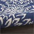 Nourison Jubilant 4' x 6' Navy/Ivory Farmhouse Indoor Rug Polypropylene