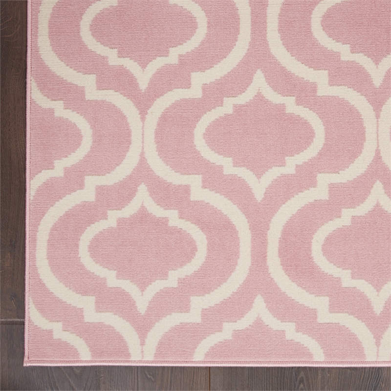 Nourison Jubilant 4' x 6' Pink Contemporary Indoor Rug Polypropylene