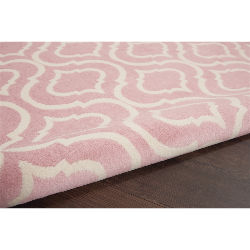 Nourison Jubilant 4' x 6' Pink Contemporary Indoor Rug Polypropylene