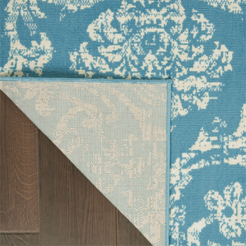 Nourison Jubilant 5' x 7' Blue Fabric Vintage Area Rug (5' x 7')