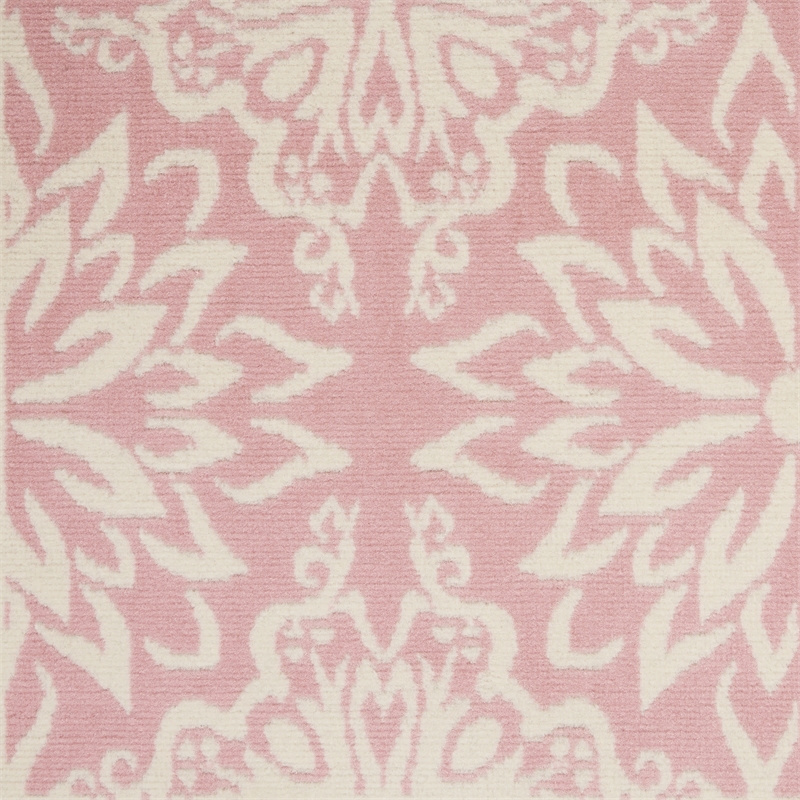 Nourison Home Jubilant 6' x 9' Ivory Pink Fabric Area Rug