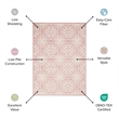 Nourison Home Jubilant 6' x 9' Ivory Pink Fabric Area Rug