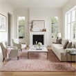 Nourison Home Jubilant 6' x 9' Ivory Pink Fabric Area Rug